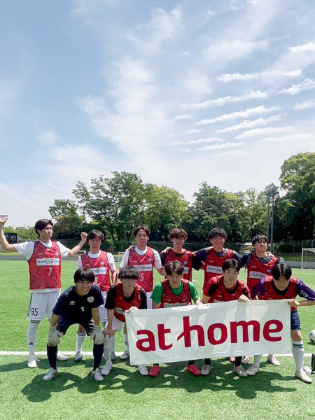 体同連サッカー部で活動する様子