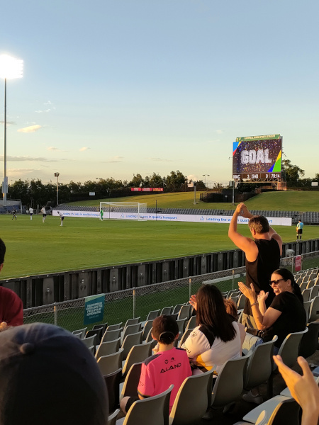 地元サッカーチームの試合