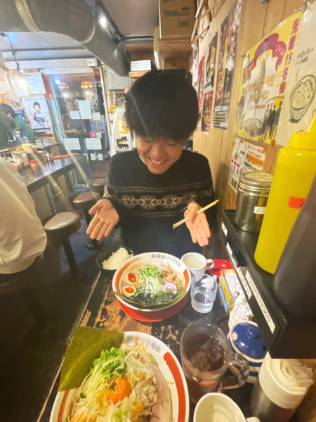 大好きな油そば屋さんに行った時の一枚