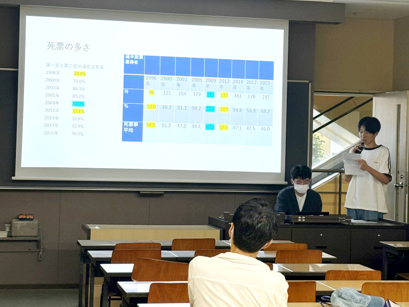 政治経済学部ゼミナール発表会での様子