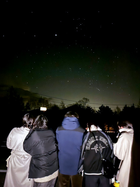 セミナーハウスで星空鑑賞をした際の一枚