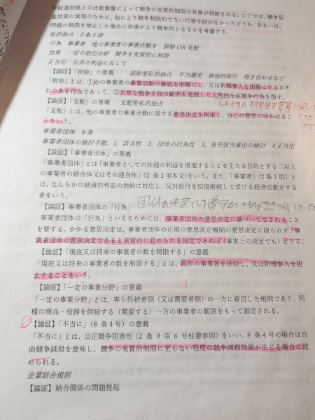 自分で論証集を作り、使いやすいフレーズをまとめていました