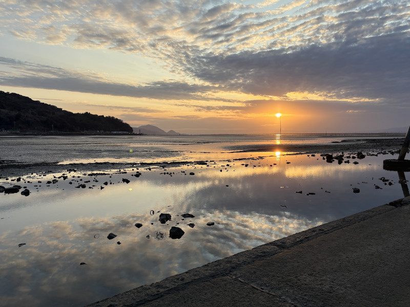 夕暮れ時の天草の風景