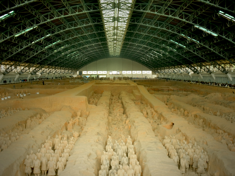 西安市にある秦始皇帝陵兵馬俑坑